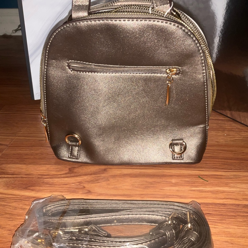 Metallic Brown Bag